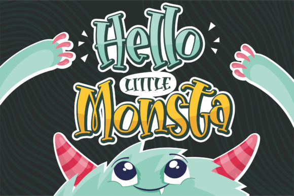 Hello Little Monsta: A Playful Display Font for Editorial Charm