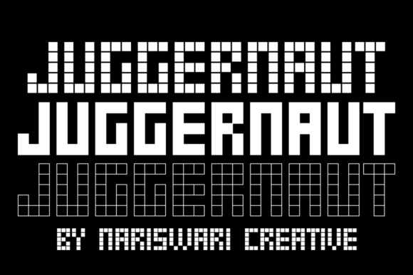Juggernaut: A Bold Display Font for Digital Designs