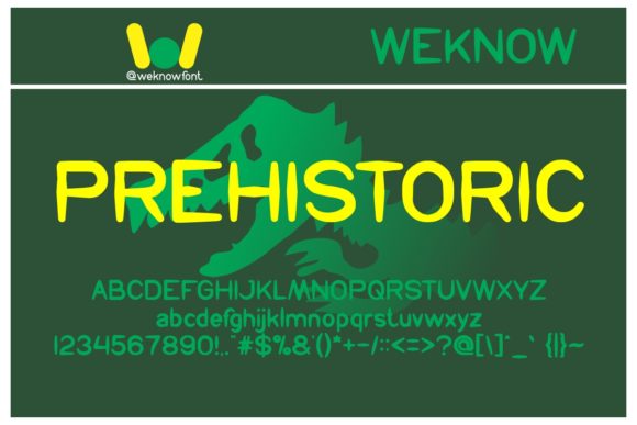 Prehistoric: The Simple Lettered Display Font for Makers