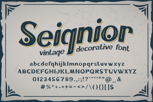Seignior: A Vintage Display Font That Makes Small Businesses Unforgettable